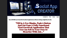 What Socialappcreator.com website looked like in 2014 (9 years ago)