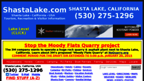 What Shastalake.com website looked like in 2014 (9 years ago)