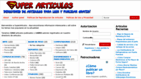 What Superarticulos.com website looked like in 2014 (9 years ago)