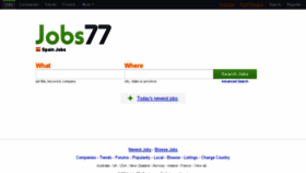 What Spainjobs77.com website looked like in 2014 (9 years ago)