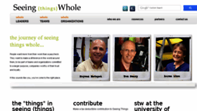 What Seeingthingswhole.org website looked like in 2015 (9 years ago)