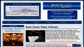 What Sonicscores.com website looked like in 2015 (9 years ago)