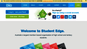 What Studentedge.com.au website looked like in 2015 (9 years ago)