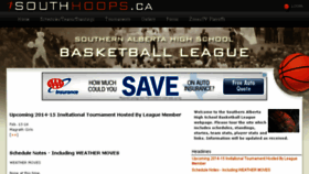 What Southhoops.ca website looked like in 2015 (9 years ago)