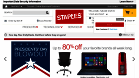 What Staples.com website looked like in 2015 (10 years ago)