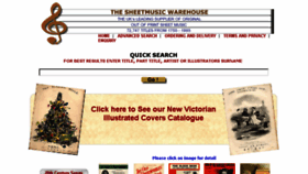 What Sheetmusicwarehouse.co.uk website looked like in 2015 (9 years ago)