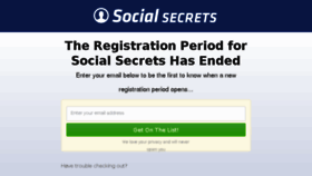 What Socialsecrets.com website looked like in 2015 (9 years ago)