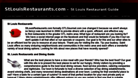 What Stlouisrestaurants.com website looked like in 2015 (9 years ago)