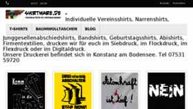 What Shirtware.de website looked like in 2015 (9 years ago)