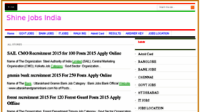 What Shinejobsindia.com website looked like in 2015 (9 years ago)
