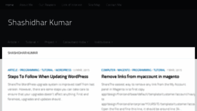 What Shashidharkumar.com website looked like in 2015 (9 years ago)