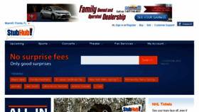 What Stubhub.com website looked like in 2015 (10 years ago)