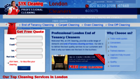 What Syk-cleaning.co.uk website looked like in 2015 (9 years ago)