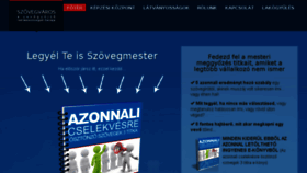 What Szovegvaros.hu website looked like in 2015 (9 years ago)