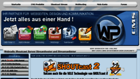 What Shoutcast.web-php.de website looked like in 2015 (9 years ago)