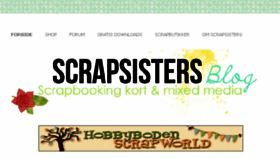 What Scrapsisters.dk website looked like in 2015 (9 years ago)