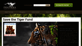 What Savethetigerfund.org website looked like in 2015 (9 years ago)