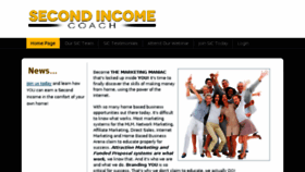 What Secondincomecoach.com website looked like in 2015 (9 years ago)