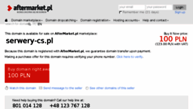 What Serwery-cs.pl website looked like in 2015 (9 years ago)