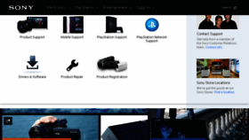 What Sony.us website looked like in 2015 (9 years ago)