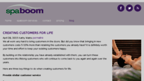 What Spaboomblog.com website looked like in 2015 (9 years ago)