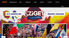 What Szigetfestival.nl website looked like in 2015 (9 years ago)