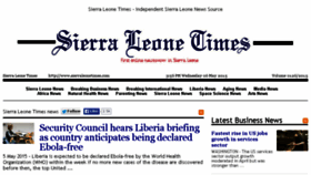 What Sierraleonetimes.com website looked like in 2015 (8 years ago)