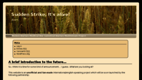 What Suddenstrike.com website looked like in 2015 (9 years ago)