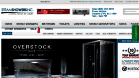 What Steamshowersinc.com website looked like in 2015 (8 years ago)