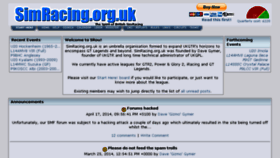 What Simracing.org.uk website looked like in 2015 (8 years ago)