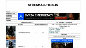 What Streamallthis.me website looked like in 2015 (8 years ago)