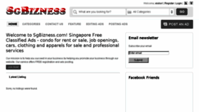 What Sgbizness.com website looked like in 2015 (8 years ago)