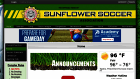 What Sunflowersoccer.org website looked like in 2015 (8 years ago)