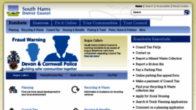What Southhams.gov.uk website looked like in 2015 (8 years ago)