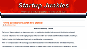 What Startupjunkies.com website looked like in 2015 (8 years ago)