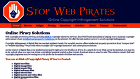 What Stopwebpirates.com website looked like in 2015 (8 years ago)