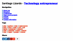 What Santiagolizardo.com website looked like in 2015 (8 years ago)