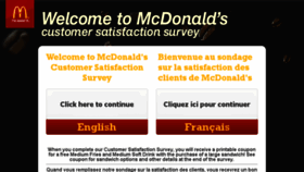 What Sondage-mcdonalds.ca website looked like in 2015 (8 years ago)