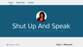 What Shutupandspeak.net website looked like in 2015 (8 years ago)