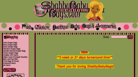 What Shabbybabybags.com website looked like in 2015 (8 years ago)