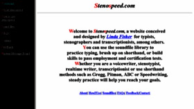 What Stenospeed.com website looked like in 2015 (8 years ago)