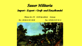 What Sauer-militaria.de website looked like in 2015 (8 years ago)