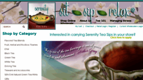 What Serenityteasips.com website looked like in 2015 (8 years ago)