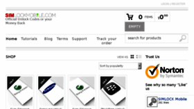 What Simlockmobile.com website looked like in 2015 (9 years ago)