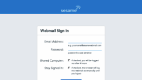 What Sesamewebmail.com website looked like in 2015 (8 years ago)