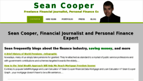 What Seancooperwriter.com website looked like in 2015 (8 years ago)
