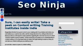 What Seo-ninja.net website looked like in 2015 (8 years ago)