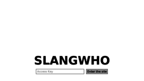 What Slangwho.com website looked like in 2015 (8 years ago)