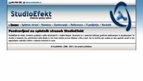 What Studioefekt.si website looked like in 2015 (8 years ago)