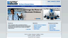 What Setecinvestigations.com website looked like in 2015 (8 years ago)